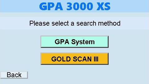 gpa 3000 display main menu